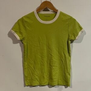 Fin & Vince Lime Green Ringer Tee
